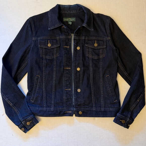 Ralph Lauren Dark Blue Denim Women’s Jean Jacket Sz-S. DD1 - Picture 2 of 10
